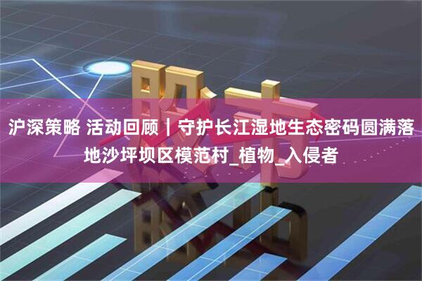 沪深策略 活动回顾｜守护长江湿地生态密码圆满落地沙坪坝区模范村_植物_入侵者