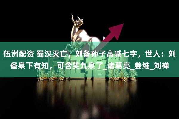 伍洲配资 蜀汉灭亡，刘备孙子高喊七字，世人：刘备泉下有知，可含笑九泉了_诸葛亮_姜维_刘禅